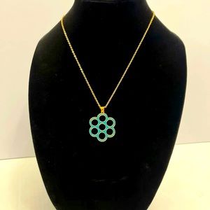 Turquoise Honeycomb Style Necklace & Bracelet Set